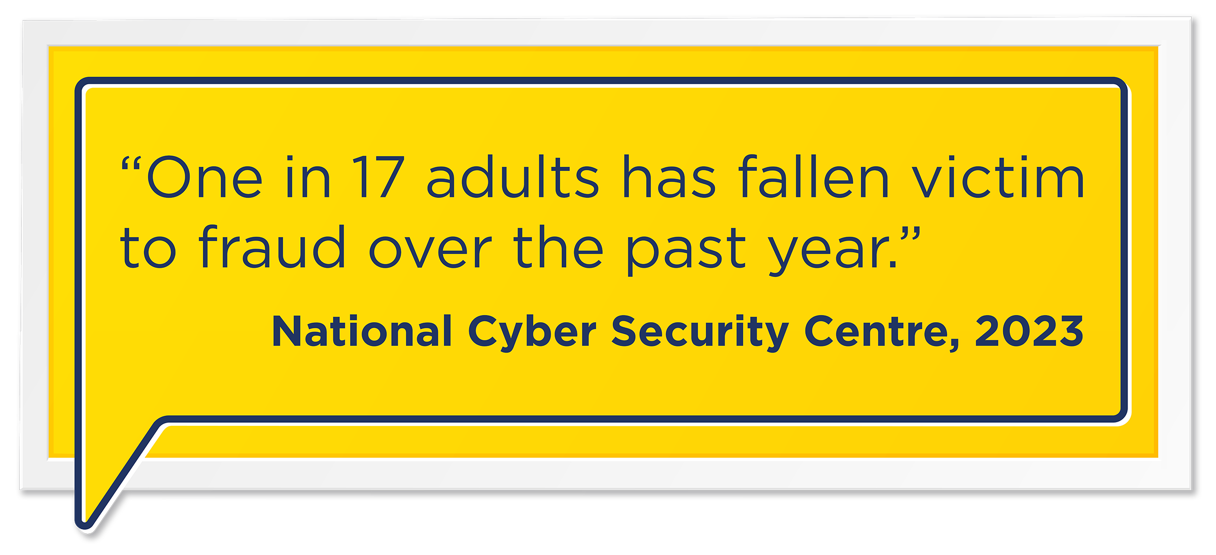 "One in 17 adults has fallen victim to fraud over the past year" - National Cyber Security Centre